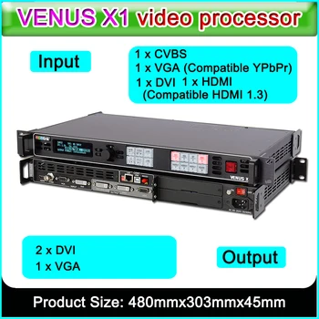 yüksek kaliteli, yüksek çözünürlüklü video işlemcisi RGBlink VENUS X1 meslek ölçekleme ve anahtarlama led video işlemcisi