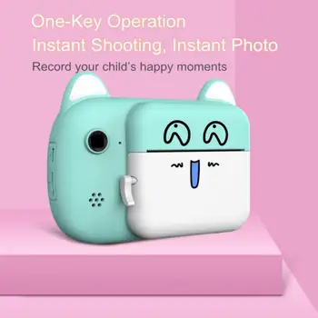 Çocuk dijital kamera Polaroid Baskı Dijital 1080P Yüksek çözünürlüklü Video Fotoğraf Selfie Kamera Sıcak Baskı çocuk hediye